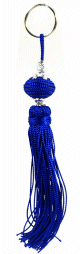 Porte-clés artisanal fabriqué à la main en sabra - Bleu