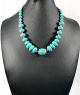 Collier ethnique artisanal avec pierres turquoise Collier ethnique artisanal avec pierres turquoise