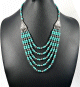 Collier ethnique artisanal avec pierres de couleur tuquoise Collier ethnique artisanal avec pierres de couleur tuquoise