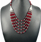Collier ethnique artisanal avec pierres de couleur bordeaux Collier ethnique artisanal avec pierres de couleur bordeaux
